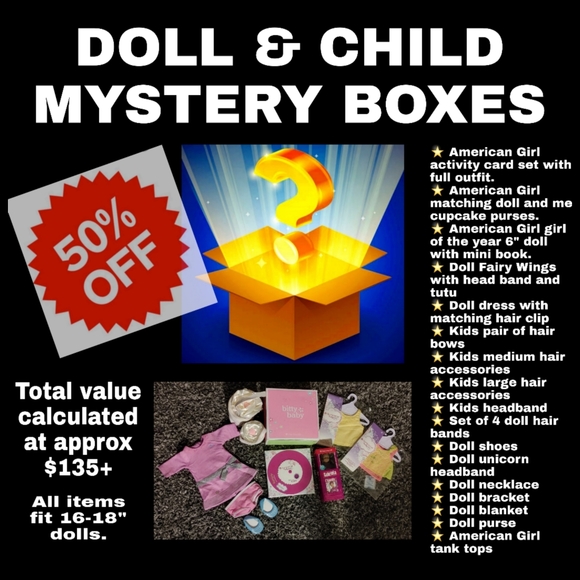 Kid/Doll (American Girl) Mystery Gift Boxes - Picture 1 of 2
